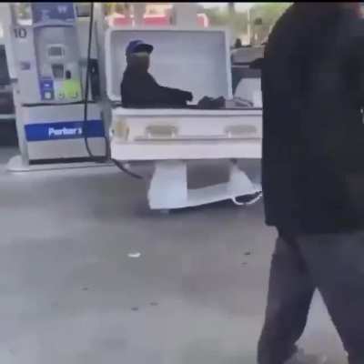 mf&rsquo;er put gas in a casket.