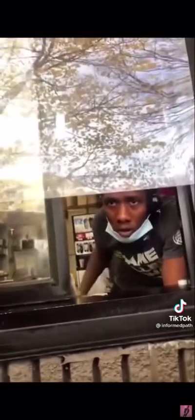 Fast food worker stands up to a Karen recording him