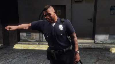 Police car glitched thru the floor which produced the funniest cutscene I’ve witnessed in this game