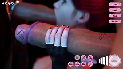 Two big black cocks for horny MILF - threesome ebony futanari animation porn