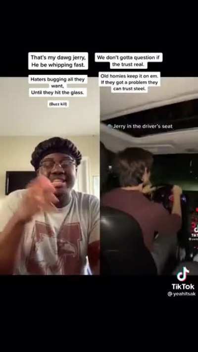Jerry in the driver seat