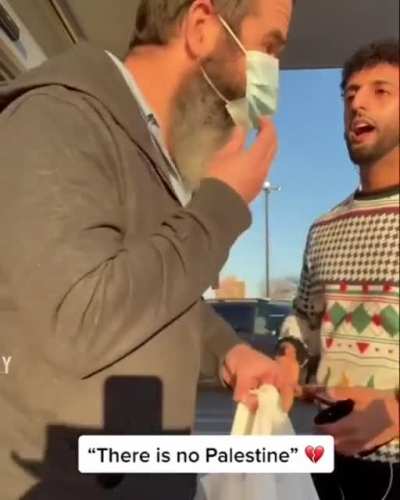 Asking jews if they can read the words "Free Palestine"