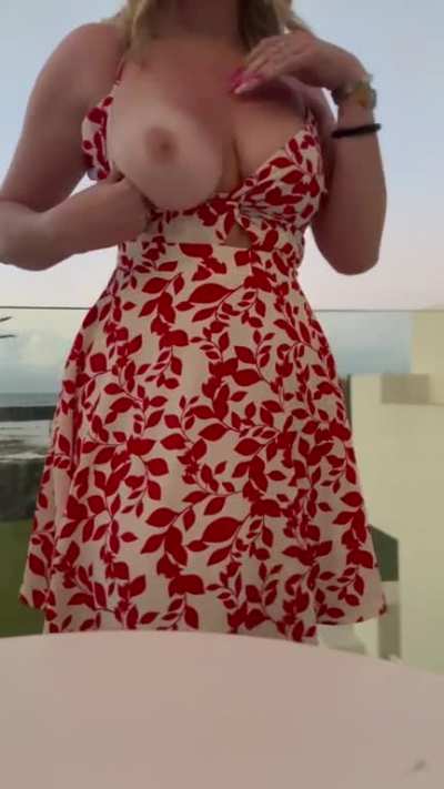 Would you fuck me on this balcony?