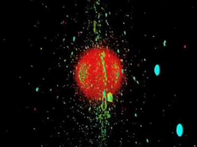 A Mathematical Simulation of two planets colliding