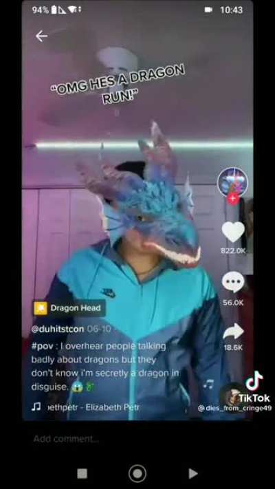 He must really love dragons...