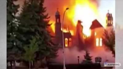 Catholic Church burned in Canada on National Day, July 1, 2021