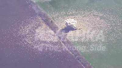 RU POV: A missile with a large amount of shrapnel destroyed a S-300V radar station and launcher. Krivoy Rog direction.