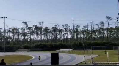 Little boy runs past finish line and doesn&rsquo;t stop