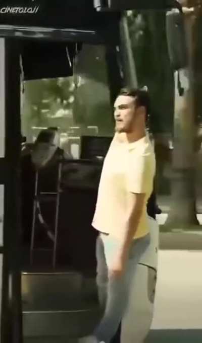 Bus driver: take that you lil shit.