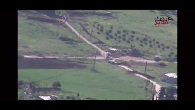 Release from Jabhat Ansār al-Dīn titled “The Victory Battle” - Attacks on regime & Hezbollah positions, hundreds of fleeing soldiers being targeted, roadside ambush, capture of equipment, and more - near Jisr-<wbr>al-Sh<wbr>ughou<wbr>r, Idlib (June 2015) Part 2