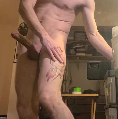 Getting out of the shower and moisturizing my tattoo