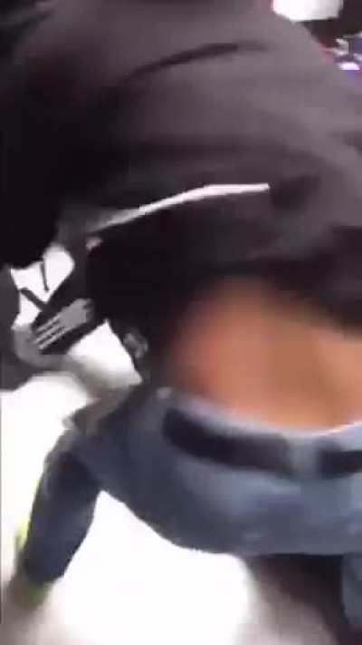 Angry mob gang up on girl..