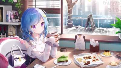 Cafe Girl [1920x1080]
