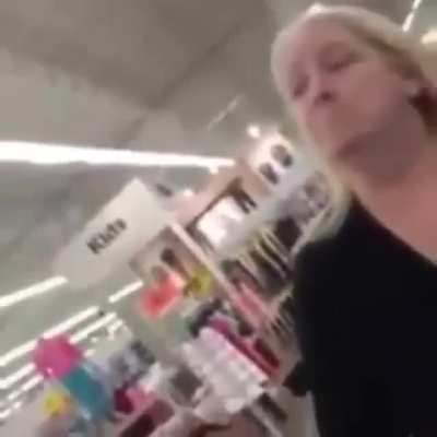 Karen at the grocery store tryna "help" random guy out