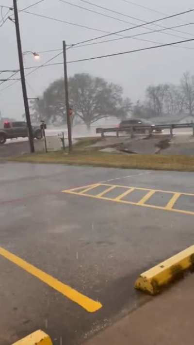 Wind, rain, and traffic. This video has it all.