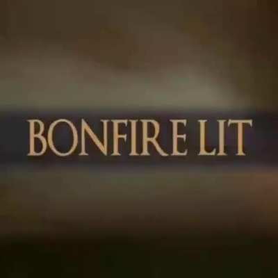 Bonfire lit