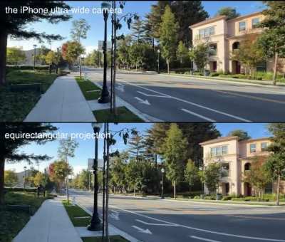 Why are we still not using equirectangular projection for lens correction in ultra-wide videos?