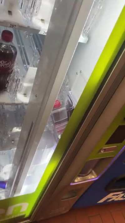When attempting to buy a drink from a refund guaranteed vending machine
