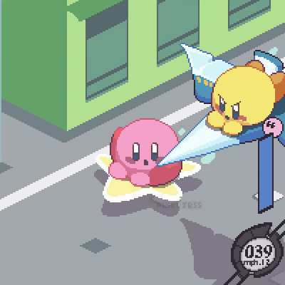 Kirby Air Ride Pixel Art