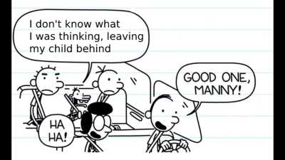 I always thought it was weird that only one page of Diary of a wimpy kid had Manny purple.