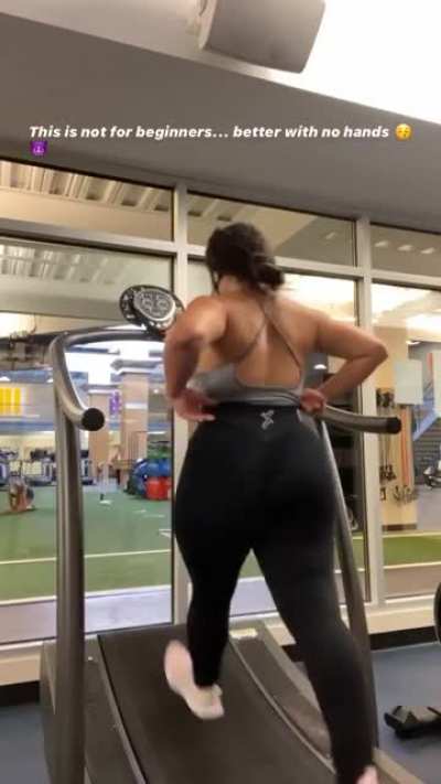 Ass on the treadmill