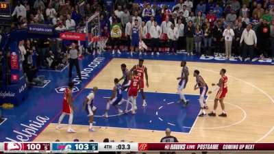 [Highlight] John Collins inexplicably makes a free throw attempt that he needed to intentionally miss to keep the Hawks chances alive, to the befuddlement of Dominique Wilkins