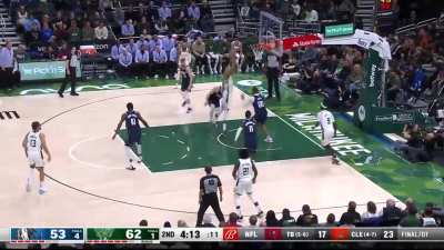 [Highlight] Giannis puts Luka in the spin cycle before slamming it down