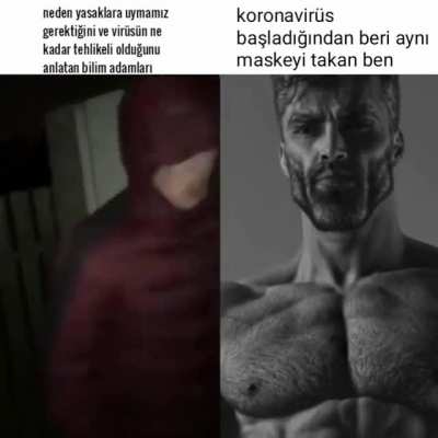 Maskemin &uuml;st&uuml;nde yen vir&uuml;sler oluştu onları besliyorum