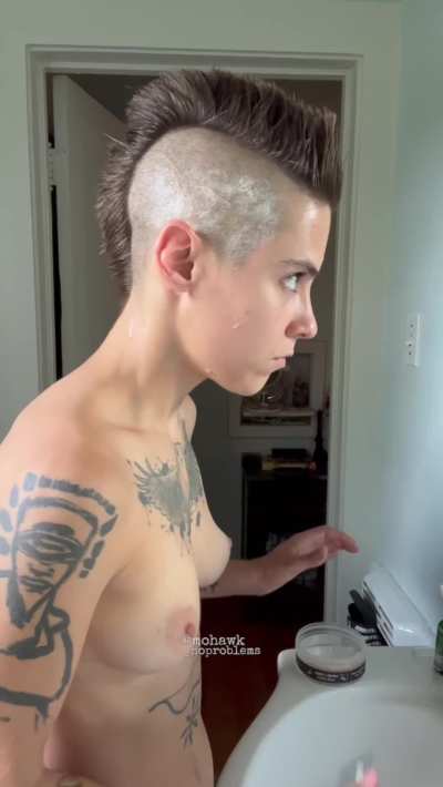 The making of the mohawk ❤️&zwj;🔥