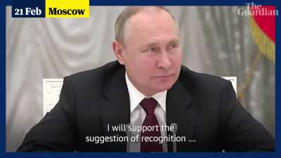 Putin publicly lashing out at spy chief for suggesting negotiating before "worst case scenario" of invading 2 days before the invasion. This is what a dictator in an information bubble looks like.