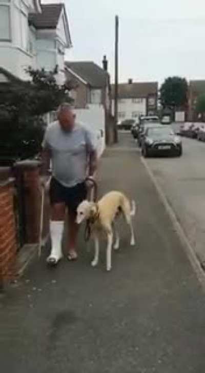 This bloke spent &pound;300 on vets fees and X-rays and it turned out nothing was wrong with the dog, was just copying him out of sympathy