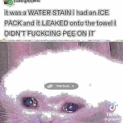 He peed on it