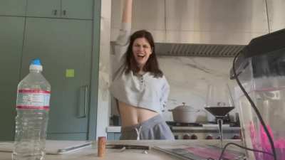 Alexandra Daddario bouncy GIF (YouTube)
