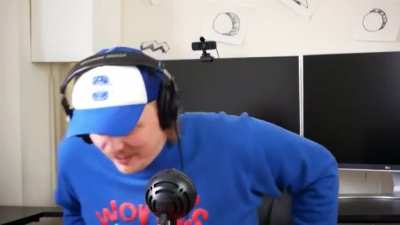 Gus Johnson attempts a backflip