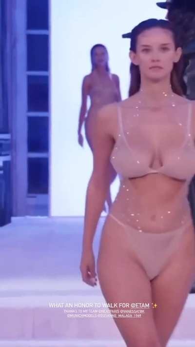 Nicola walking for Etam at Paris Fashion Week - IG