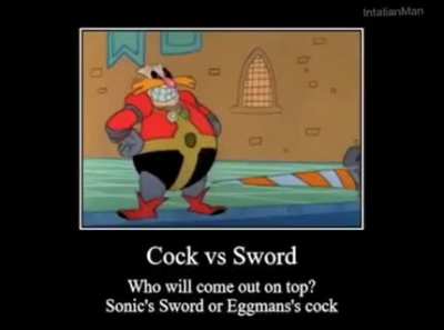 Eggman's cock vs Sonic's sword