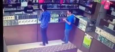 Man tries to light a cigarette in a smoke shop. There was a gas leak. All 3 were burned. 