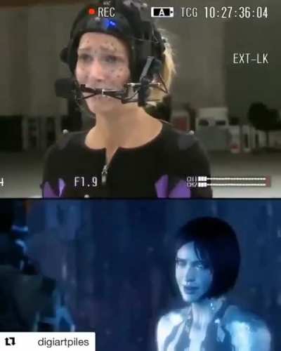 Halo 4 Performance Capture
Actors Bruce Thomas &amp;amp; Mackenzie Mason.  Opinion:(what Pablo Schreiber said is wrong and frankly quite stupid, body language and voice can bring more subtle and impactful emotions over than a face)