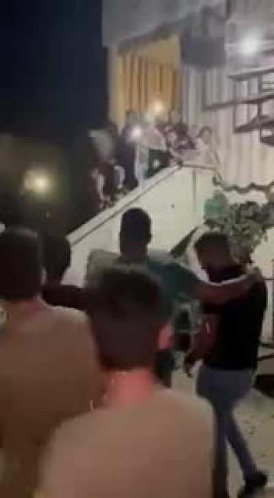 This how hezb operative was welcomed tonight after he was caught in Hasbaya launching missiles towards israel