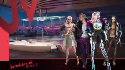 Grimes as Lizzy Wizzy in Cyberpunk 2077. I&rsquo;m excited to hear her voice acting