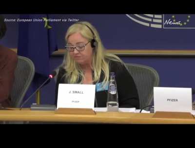 BRUSSELS&mdash;hearing on the European Union's COVID-19 response, Pfizer's president, Janine Small, admitted that its vaccine had never been tested before its release to the general public on its ability to prevent the transmission of COVID when asked by (MEP) 