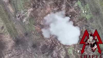 RU POV: Drones of the separate reconnaissance battalion "Sparta" from the DLR continue to destroy the positions of the Armed Forces of Ukraine in the direction of Avdiivka