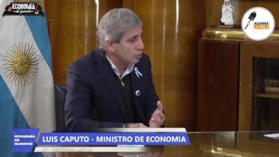 El Toto Caputo respondió con evidencia empírica y datos a un periodista: 
