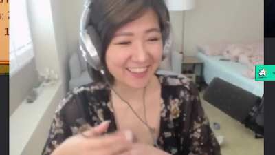 Becca Accidentally Showing off Cleavage