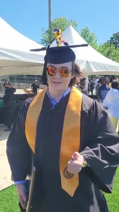 Just found this sub, thought yall might like my graduation cap arm!