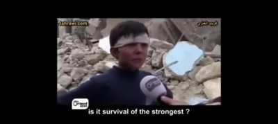 This is a 4 year old video where a Courageous Syrian Kid Holds Back Tears after 40 members of his family died. This kid is certainly stronger than most men at this point of time. May these pointless wars end soon 🙏 and may these people find peace.