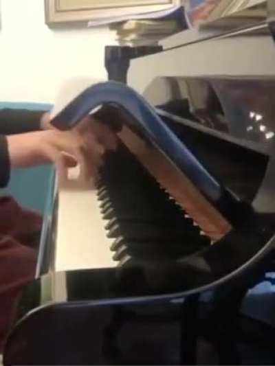 Playing the most notes before the piano lid closes