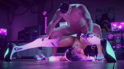 Sombra taking big dick