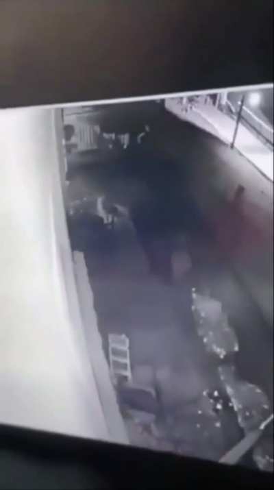 CCTV footage of someone running on all fours at 3AM
