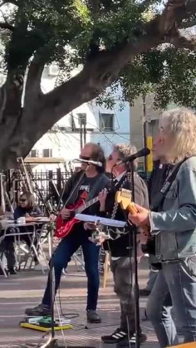 The essence of streets as public space: 'A young boy lost his dad in a crowd in Argentina. Strangers came together to help, chanting the father's name. Then the band joined in with a song, "🎶Eduardo, come and find Juan Cruz🎶".' ~ Daniel Abrahams